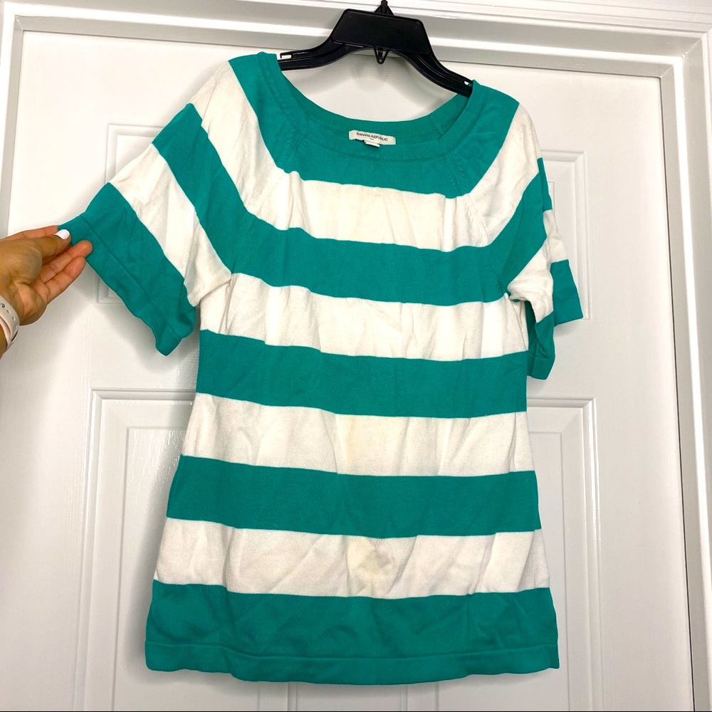 Boat neckline Striped Top